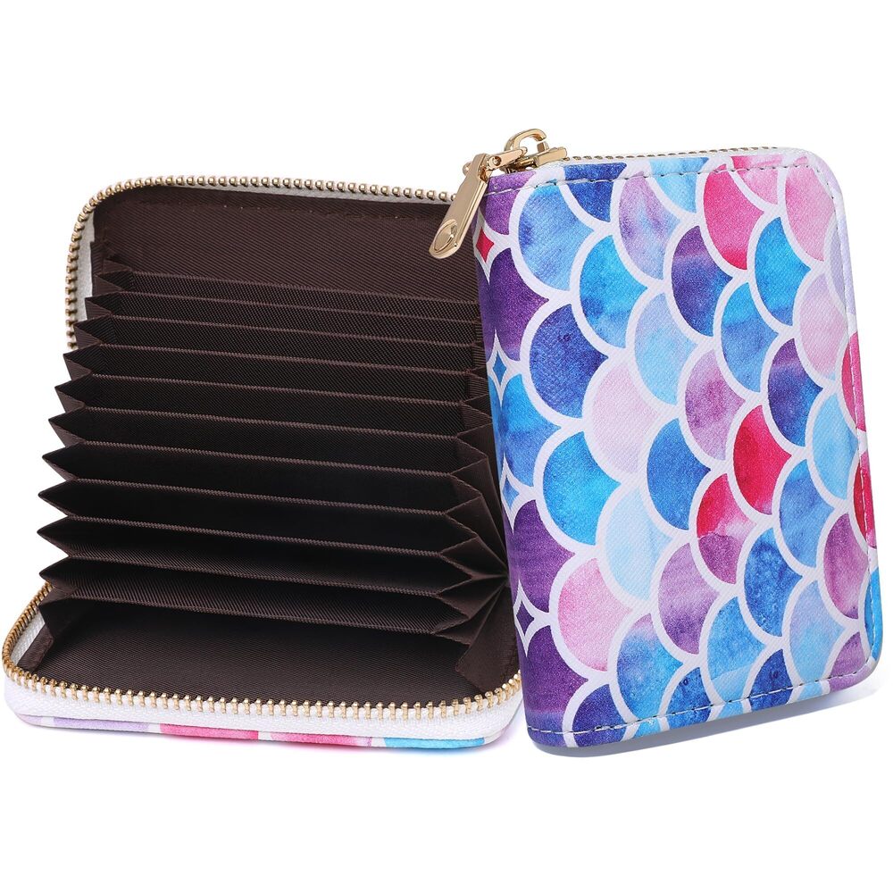 3840 RFID Credit Card Holder-Print Accordian Card Case with Keychain